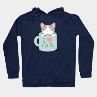 Kawaii I love cats kitten t-shirt Hoodie